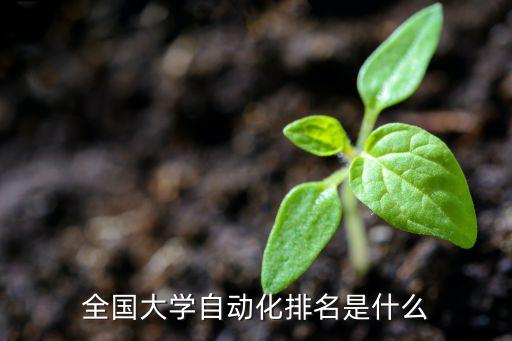 全國(guó)大學(xué)自動(dòng)化排名是什么