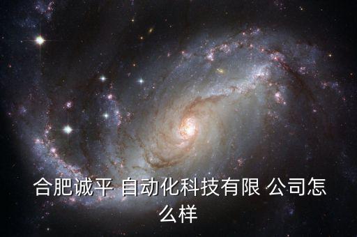  合肥誠平 自動化科技有限 公司怎么樣