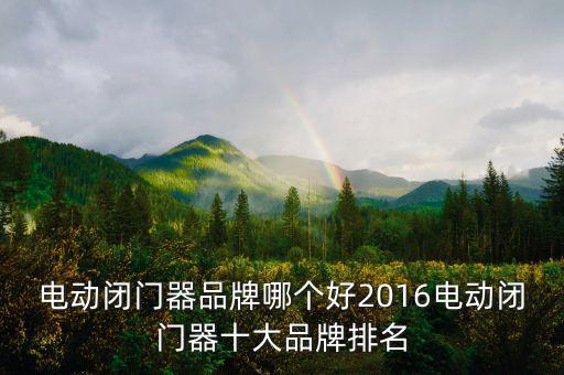 電動閉門器品牌哪個好2016電動閉門器十大品牌排名