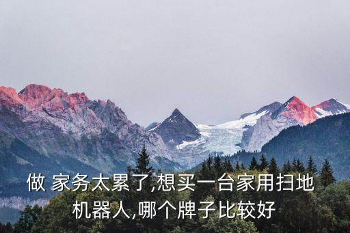 做 家務(wù)太累了,想買(mǎi)一臺(tái)家用掃地 機(jī)器人,哪個(gè)牌子比較好