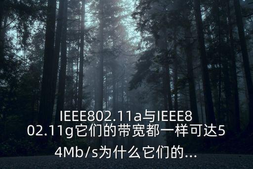 IEEE802.11a與IEEE802.11g它們的帶寬都一樣可達(dá)54Mb/s為什么它們的...