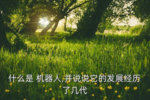什么是 機器人,并說說它的發(fā)展經歷了幾代