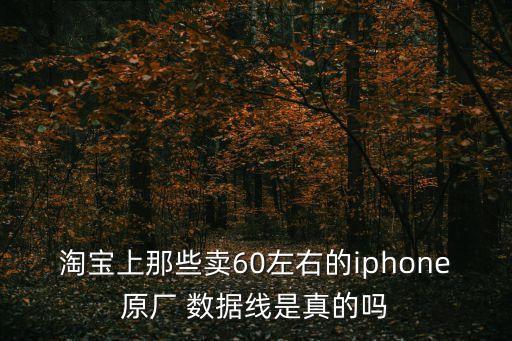 淘寶上那些賣60左右的iphone原廠 數(shù)據(jù)線是真的嗎