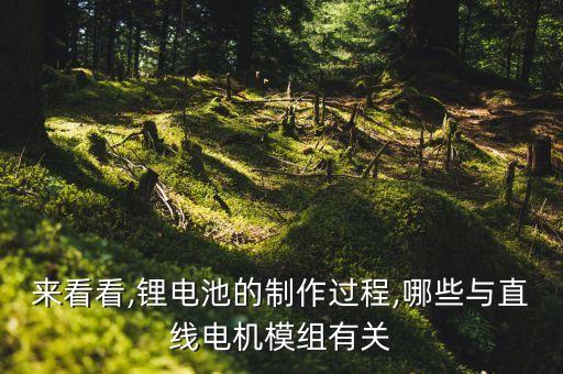 來(lái)看看,鋰電池的制作過(guò)程,哪些與直線電機(jī)模組有關(guān)