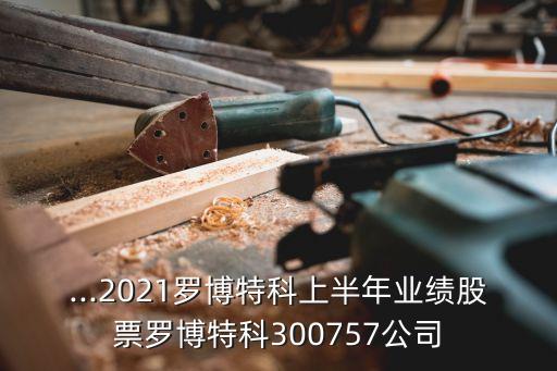 ...2021羅博特科上半年業(yè)績股票羅博特科300757公司