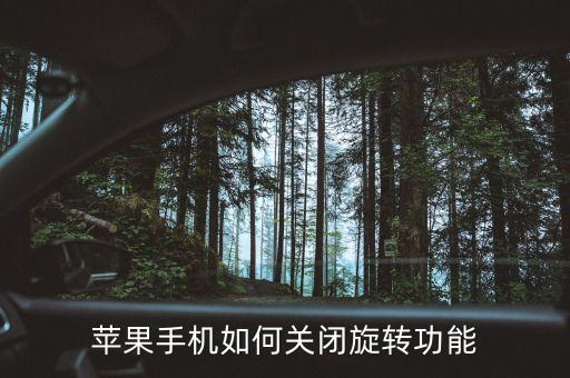 蘋果手機(jī)如何關(guān)閉旋轉(zhuǎn)功能