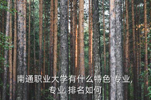 南通職業(yè)大學(xué)有什么特色 專業(yè), 專業(yè) 排名如何