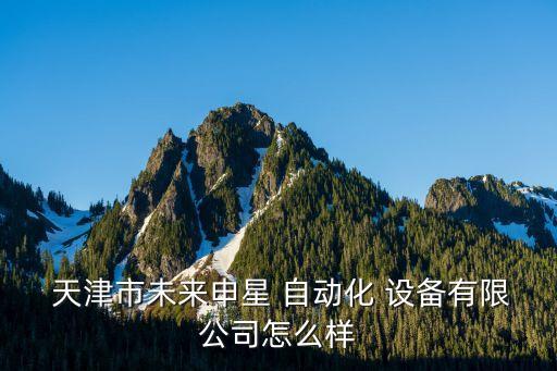  天津市未來申星 自動化 設備有限公司怎么樣