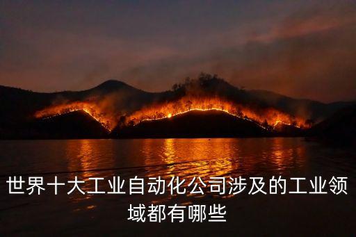 世界十大工業(yè)自動(dòng)化公司涉及的工業(yè)領(lǐng)域都有哪些