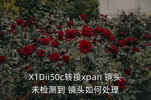 X1Dii50c轉(zhuǎn)接xpan 鏡頭未檢測到 鏡頭如何處理