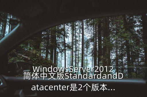 WindowsServer2012簡(jiǎn)體中文版StandardandDatacenter是2個(gè)版本...