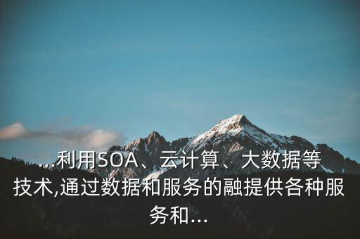 ...利用SOA、云計(jì)算、大數(shù)據(jù)等技術(shù),通過數(shù)據(jù)和服務(wù)的融提供各種服務(wù)和...