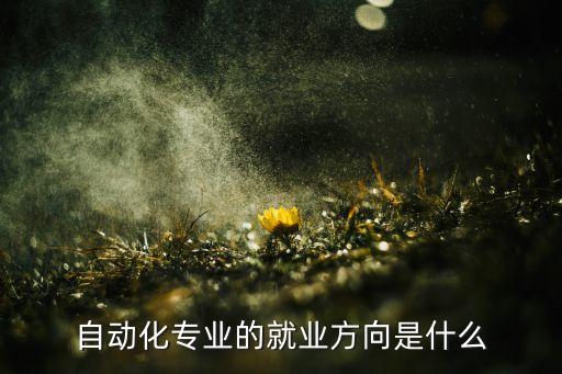 自動化專業(yè)在醫(yī)院工作內(nèi)容,自動化專業(yè)畢業(yè)后可做什么工作?