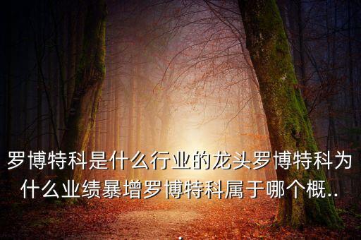 羅博特科是什么行業(yè)的龍頭羅博特科為什么業(yè)績暴增羅博特科屬于哪個(gè)概...