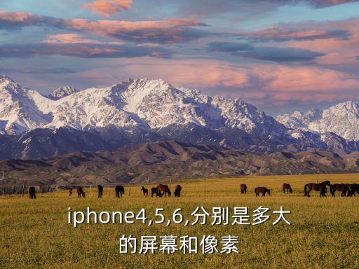iphone4,5,6,分別是多大的屏幕和像素