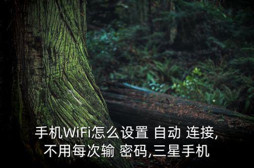 手機(jī)WiFi怎么設(shè)置 自動(dòng) 連接,不用每次輸 密碼,三星手機(jī)