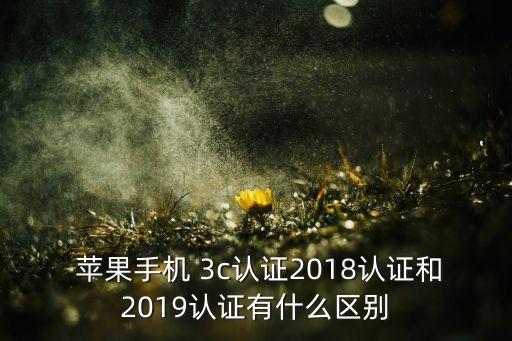  蘋果手機(jī) 3c認(rèn)證2018認(rèn)證和2019認(rèn)證有什么區(qū)別