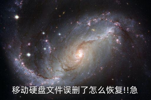 移動(dòng)硬盤(pán)文件誤刪了怎么恢復(fù)!!急