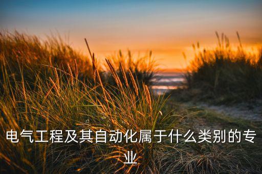 電氣工程及其自動化屬于什么類別的專業(yè)