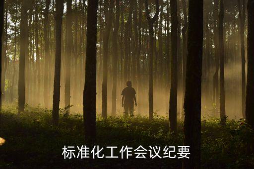 標(biāo)準(zhǔn)化工作會(huì)議紀(jì)要