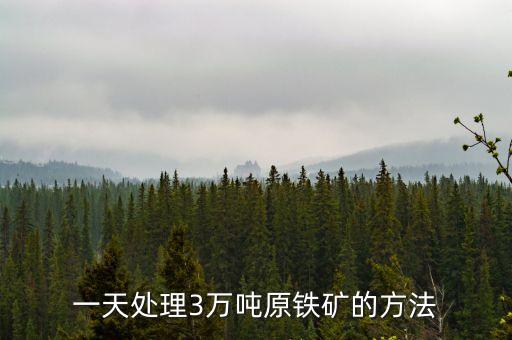 一天處理3萬噸原鐵礦的方法