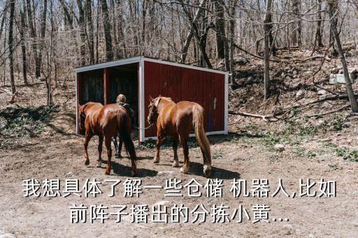 我想具體了解一些倉(cāng)儲(chǔ) 機(jī)器人,比如前陣子播出的分揀小黃...