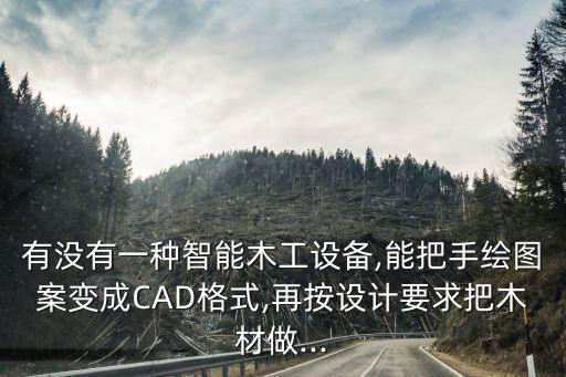 有沒有一種智能木工設(shè)備,能把手繪圖案變成CAD格式,再按設(shè)計(jì)要求把木材做...