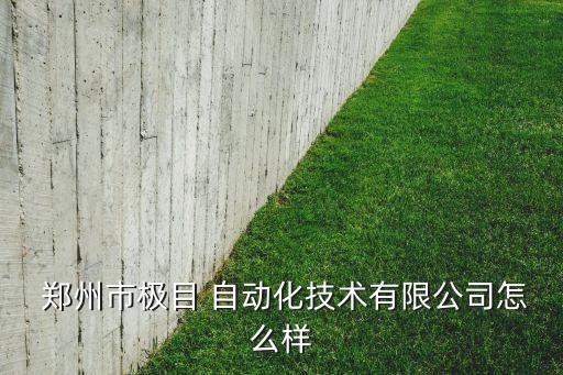  鄭州市極目 自動化技術有限公司怎么樣