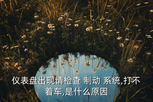 儀表盤出現(xiàn)請檢查 制動 系統(tǒng),打不著車,是什么原因