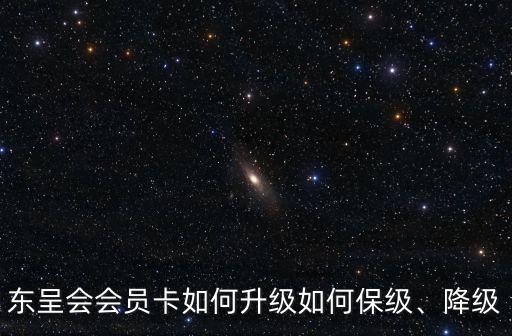 東呈會會員卡如何升級如何保級、降級