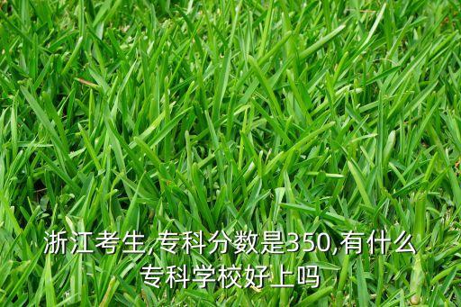 浙江考生,?？品?jǐn)?shù)是350,有什么?？茖W(xué)校好上嗎