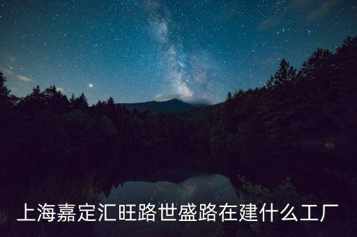 上海嘉定匯旺路世盛路在建什么工廠