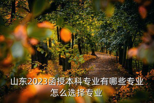 山東2023函授本科專業(yè)有哪些專業(yè)怎么選擇專業(yè)