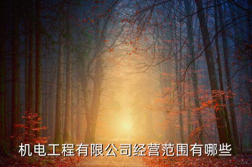 機(jī)電工程有限公司經(jīng)營范圍有哪些
