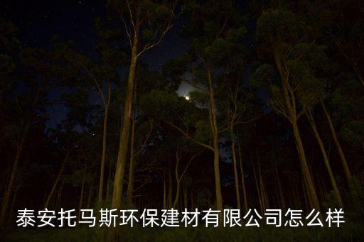 泰安托馬斯環(huán)保建材有限公司怎么樣
