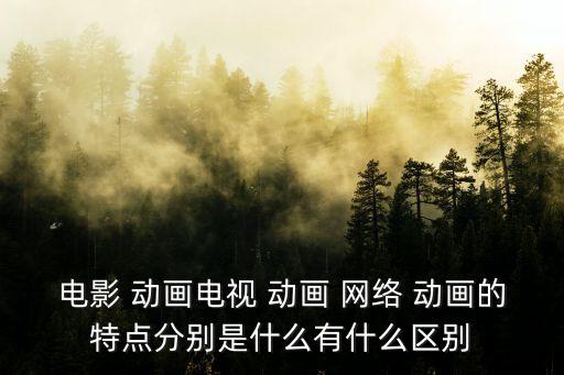 電影 動畫電視 動畫 網(wǎng)絡 動畫的特點分別是什么有什么區(qū)別
