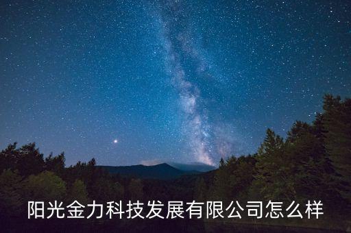陽(yáng)光金力科技發(fā)展有限公司怎么樣