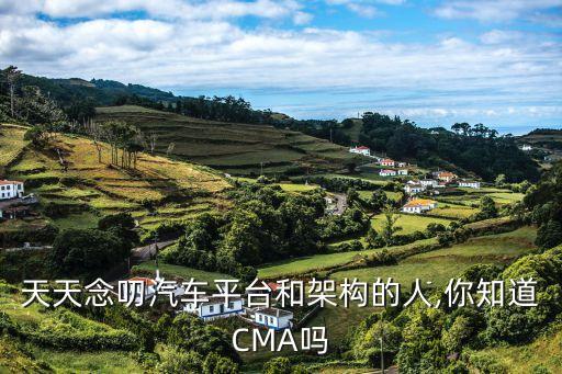 天天念叨汽車平臺和架構(gòu)的人,你知道CMA嗎