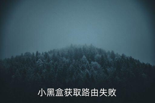 小黑盒獲取路由失敗