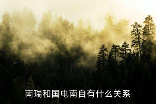 南瑞和國電南自有什么關(guān)系