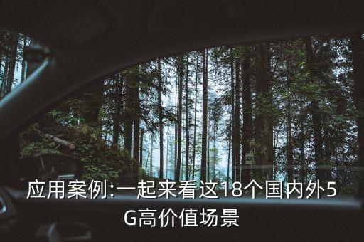 應(yīng)用案例:一起來(lái)看這18個(gè)國(guó)內(nèi)外5G高價(jià)值場(chǎng)景