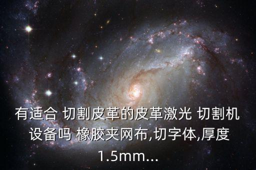 有適合 切割皮革的皮革激光 切割機 設備嗎 橡膠夾網布,切字體,厚度1.5mm...