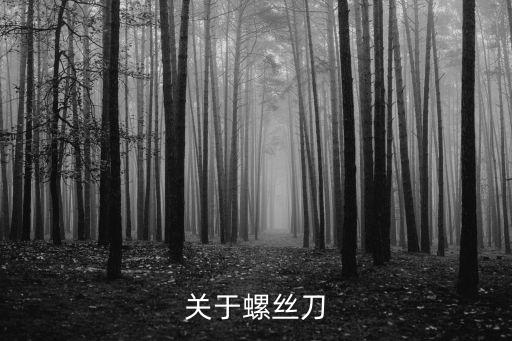 關(guān)于螺絲刀