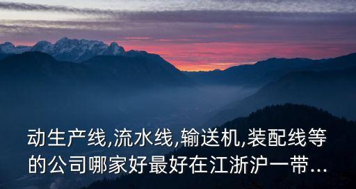 動(dòng)生產(chǎn)線,流水線,輸送機(jī),裝配線等的公司哪家好最好在江浙滬一帶...