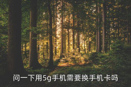 問一下用5g手機(jī)需要換手機(jī)卡嗎