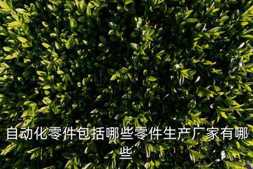 自動化零件包括哪些零件生產(chǎn)廠家有哪些