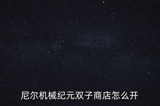 尼爾機(jī)械紀(jì)元雙子商店怎么開