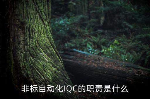 非標(biāo)自動化IQC的職責(zé)是什么