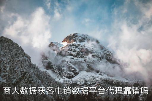 商大數(shù)據(jù)獲客電銷數(shù)據(jù)平臺代理靠譜嗎