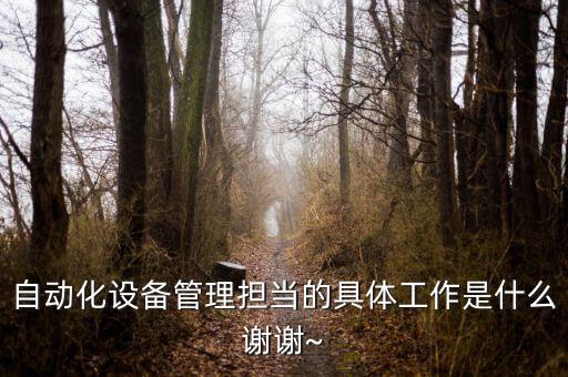 自動(dòng)化設(shè)備管理?yè)?dān)當(dāng)?shù)木唧w工作是什么謝謝~